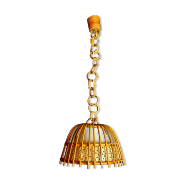 Suspension en rotin France 1960