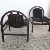 Pair of chairs BAUMANN - France - around 1980.