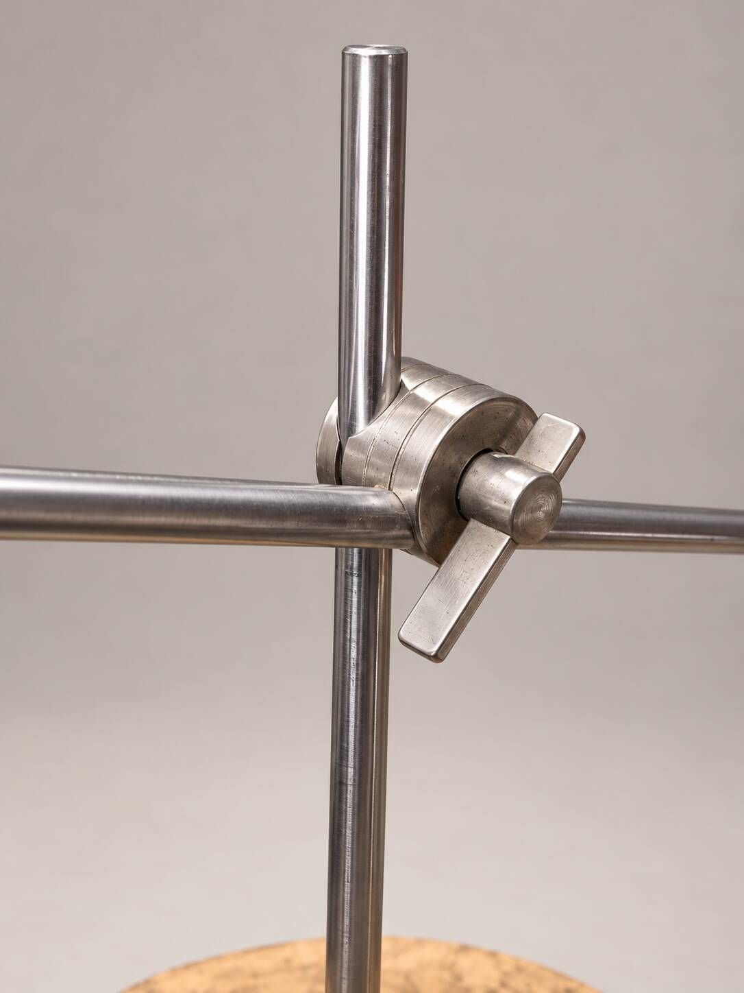 Vintage adjustable desk lamp in chrome and white metal – 1970s