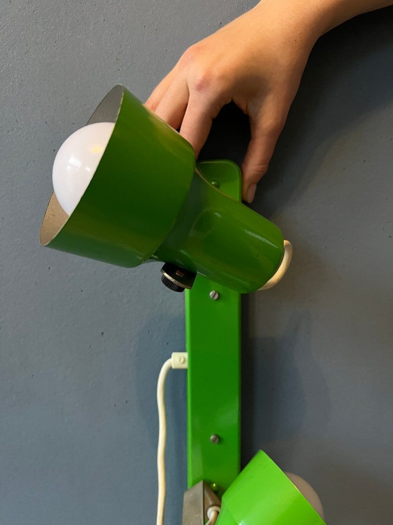 Vintage wall lamp space age green