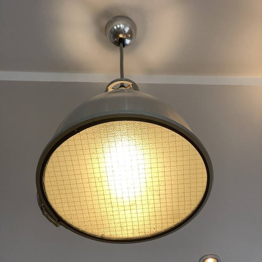 Pair of Original BTC England Titan Pendant Lights, Size 1