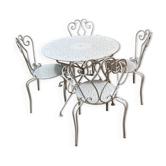 Old wrought iron garden furniture from the 1950s