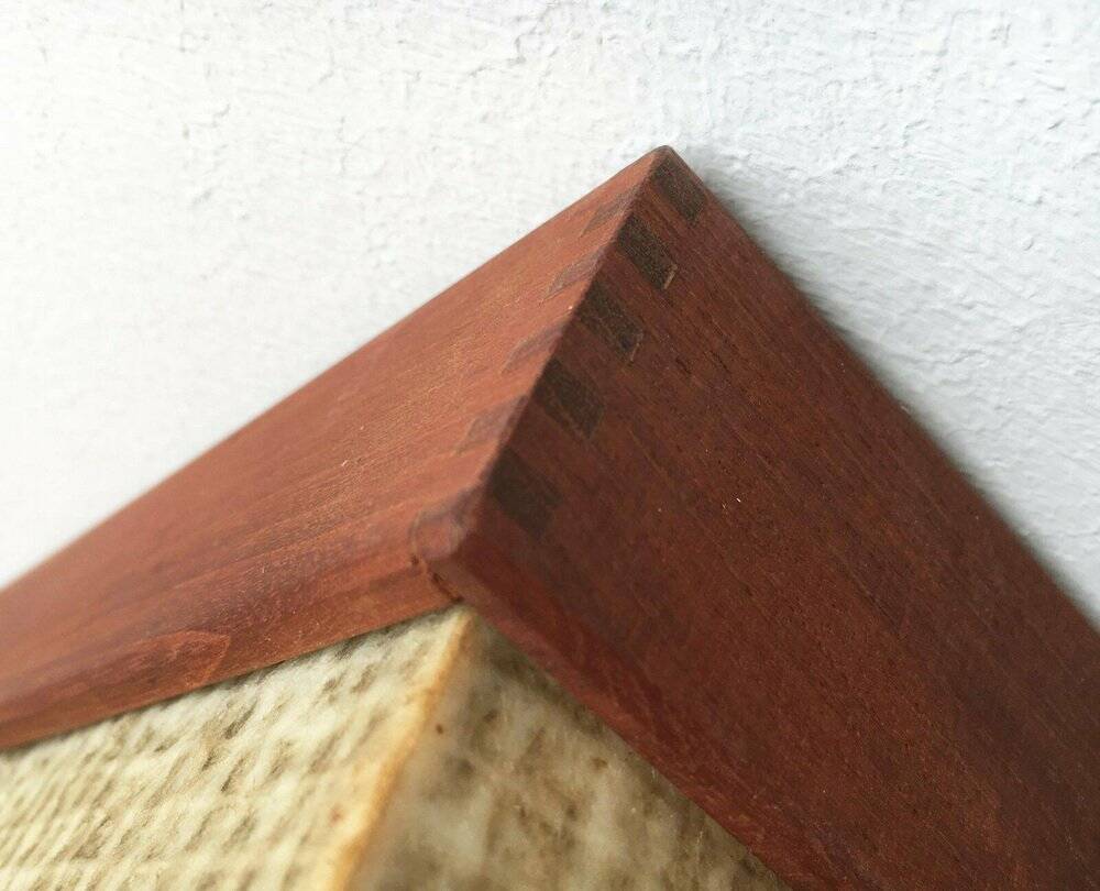Mid-Century Minimalist Cocoon Ceiling Lamp in Teak, 1960s