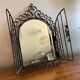 Wrought iron mirror with shutters 29x40cm