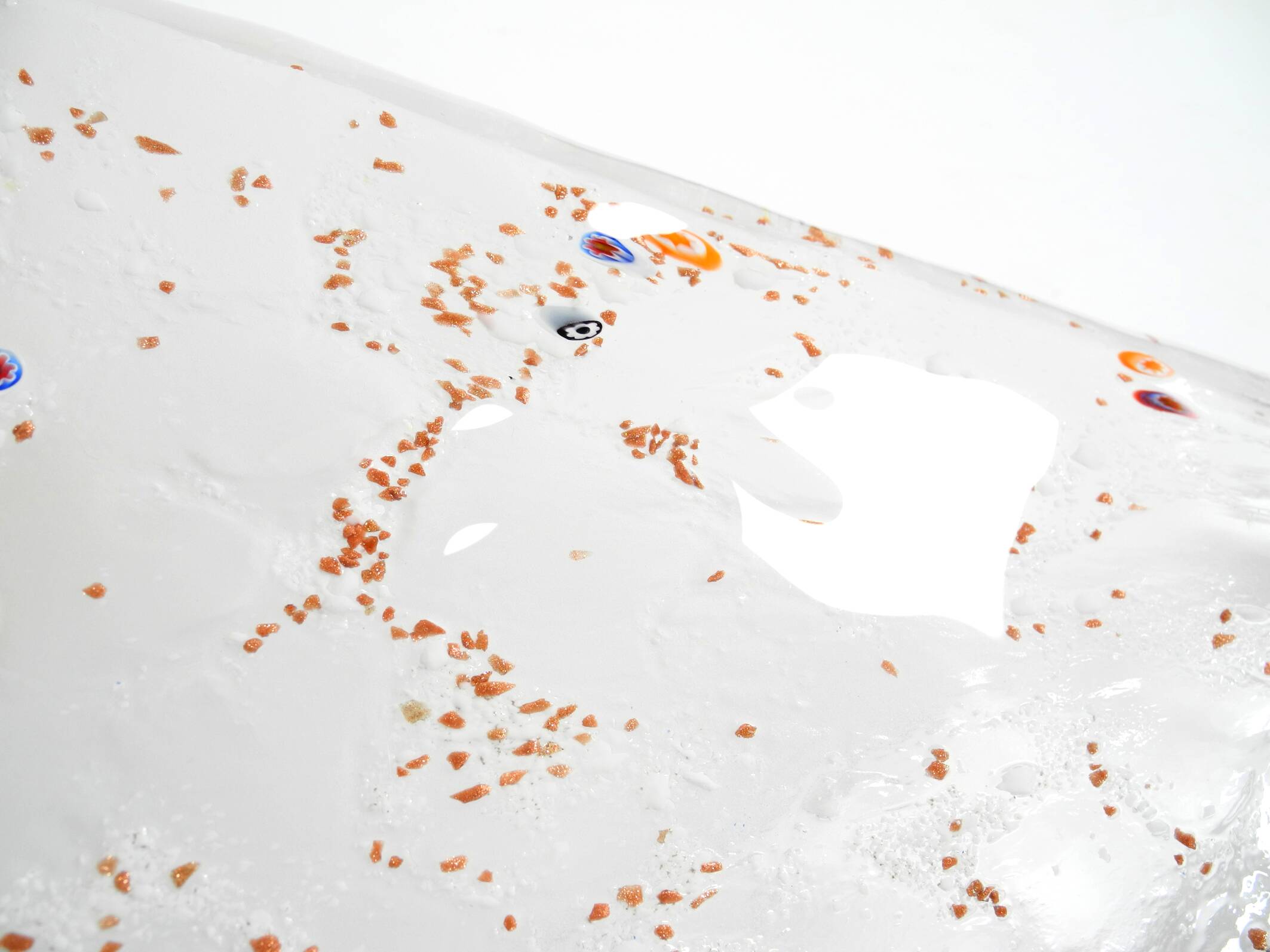 Post Modern Murano glass triangle ceiling lamp by Sylcom, Italy, 1985