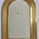 Miroir mural arche en laiton poli, patiné, artisanat marocain, 43 x 28 cm