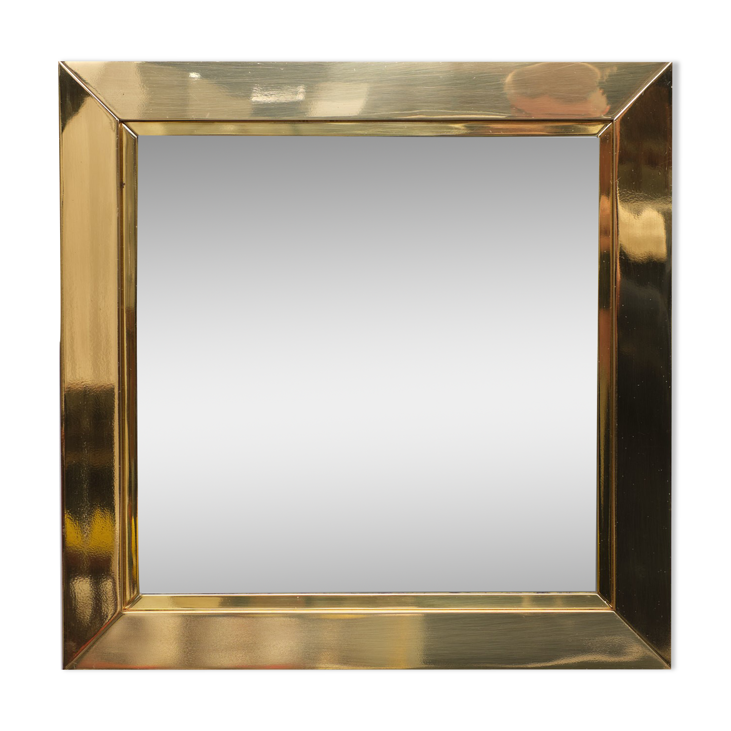 Brass mirror 1970 italy