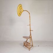 Lampe sur pied en bambou, années 1950