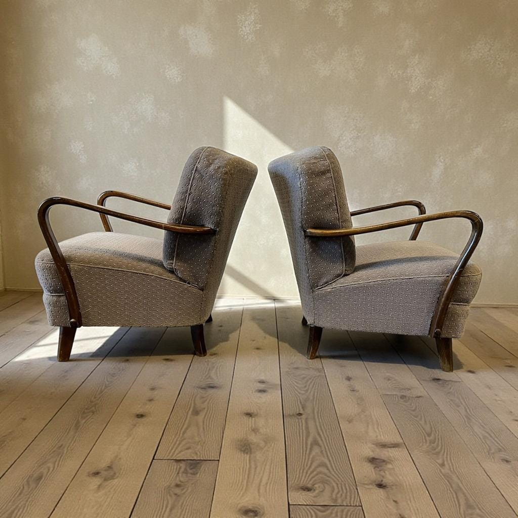 Ensemble de 2 fauteuils vintage