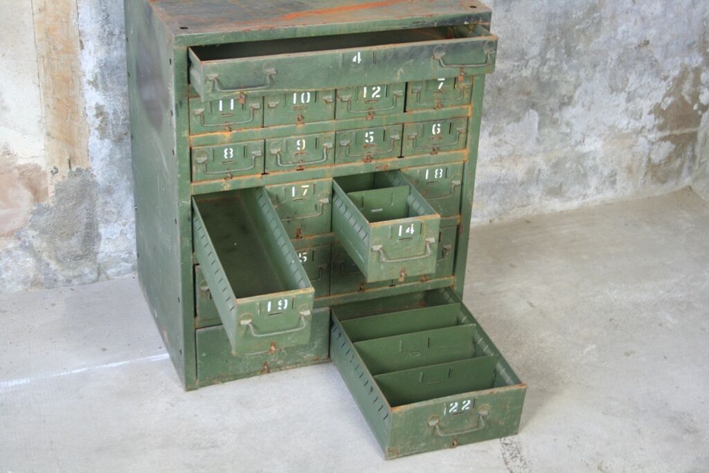Furniture industrial metal business of army locker drawers 19 50