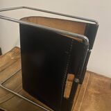 Leather magazine rack