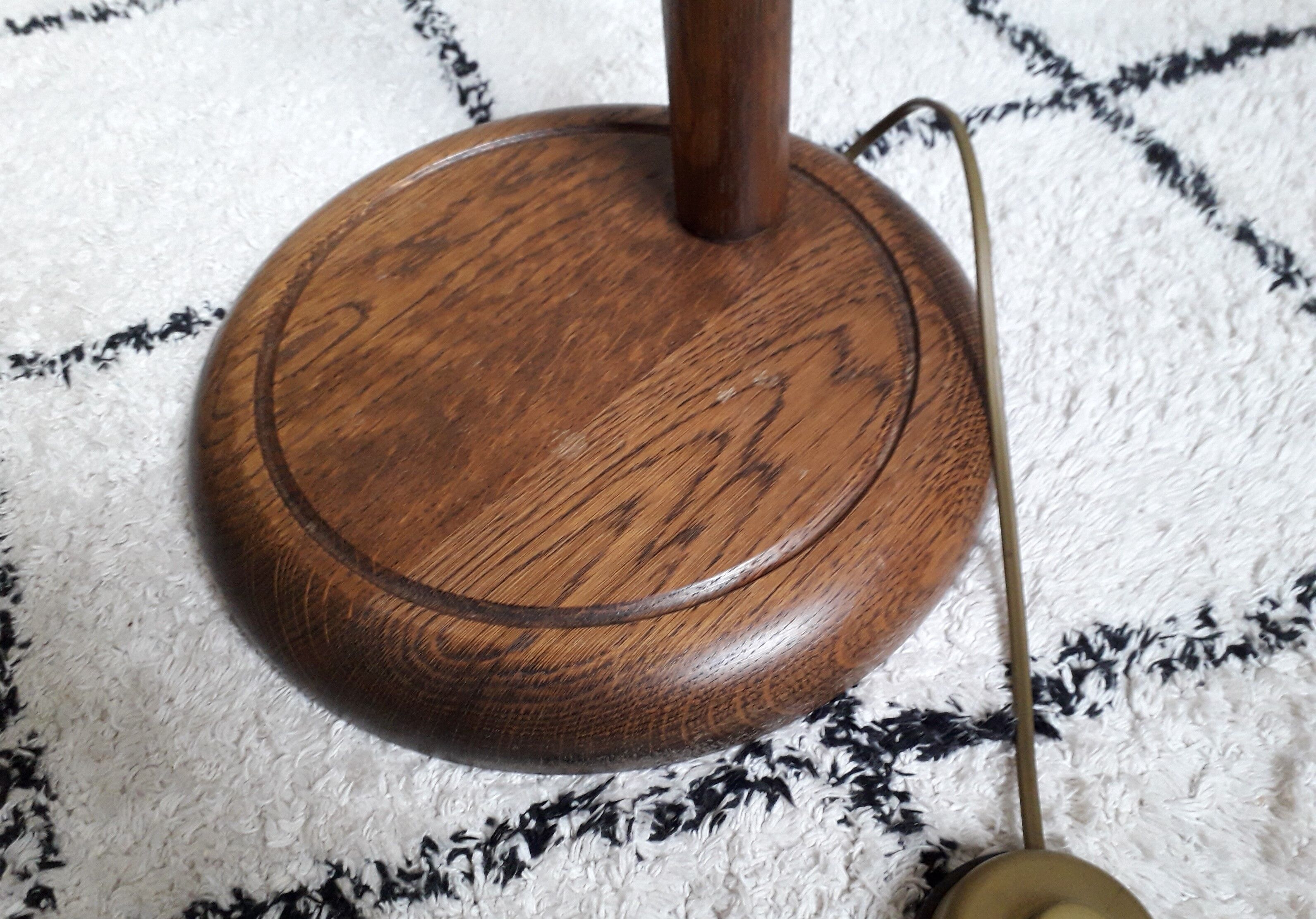 Dutch design wooden floor lamp by Steinhauer