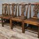 Set of 4 antique wooden chairs – 18th century / Chippendale style