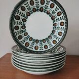 Set of 8 hollow plates Boch nut model