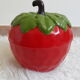 Seau à glaçons forme fraise rouge vintage 1970