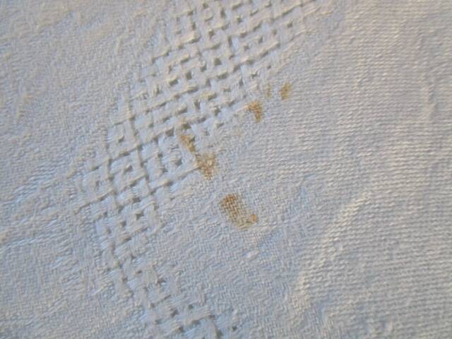 12 large antique damask table napkins, monogrammed