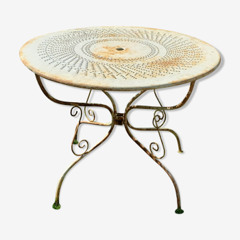 Wrought iron garden table