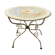 Table jardin fer forgé