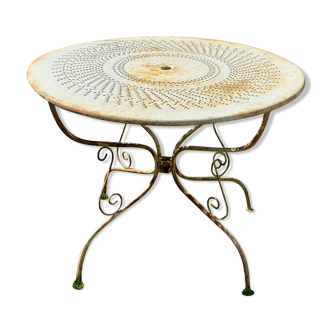 Wrought iron garden table