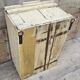 Antique Art Deco wall display cabinet in Burmese teak.