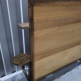 Authentic old vintage solid oak headboard in very good condition