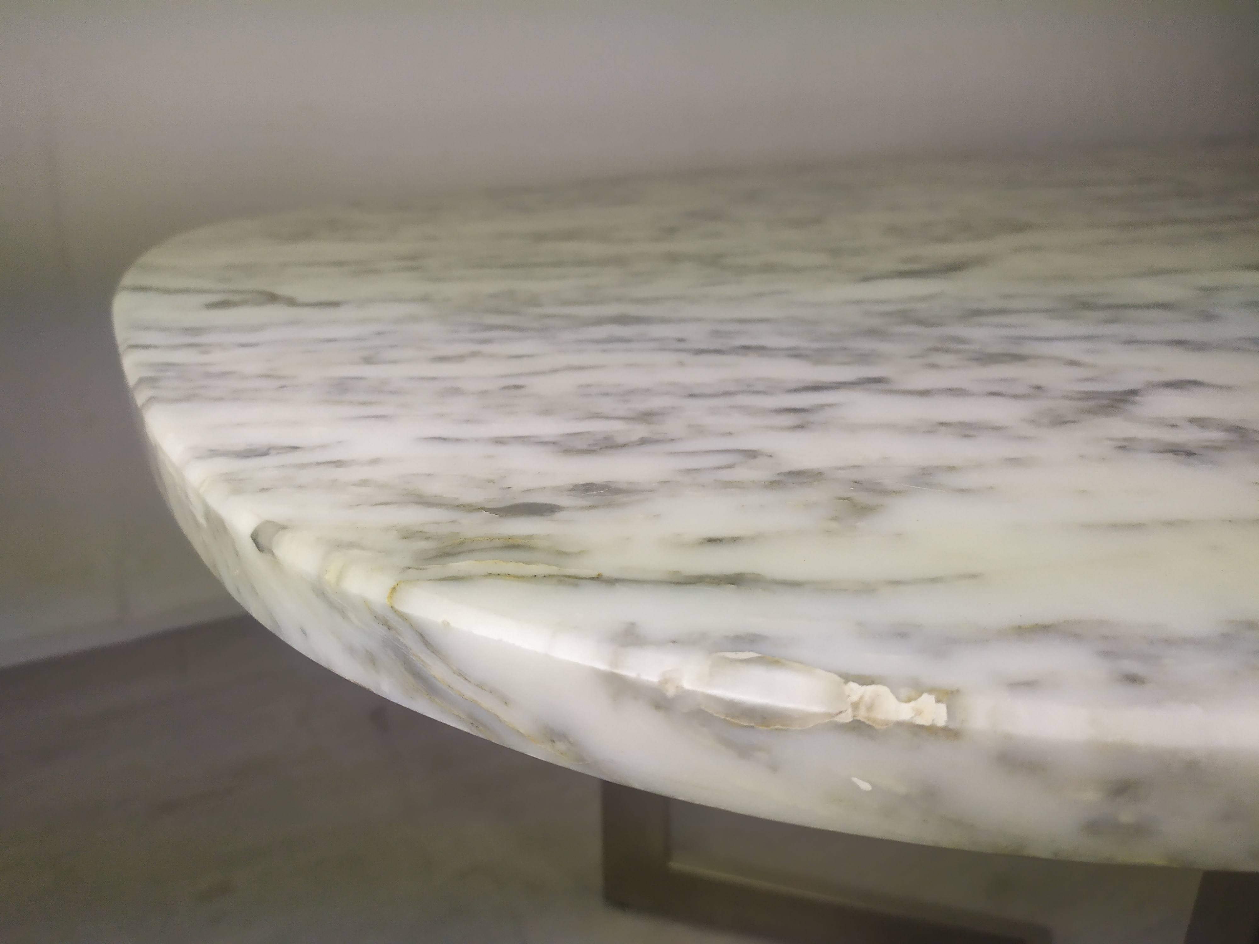 Table design marbre 6 chaises 1970