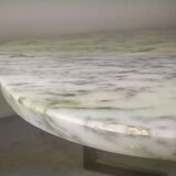 Marble design table 6 chairs 1970