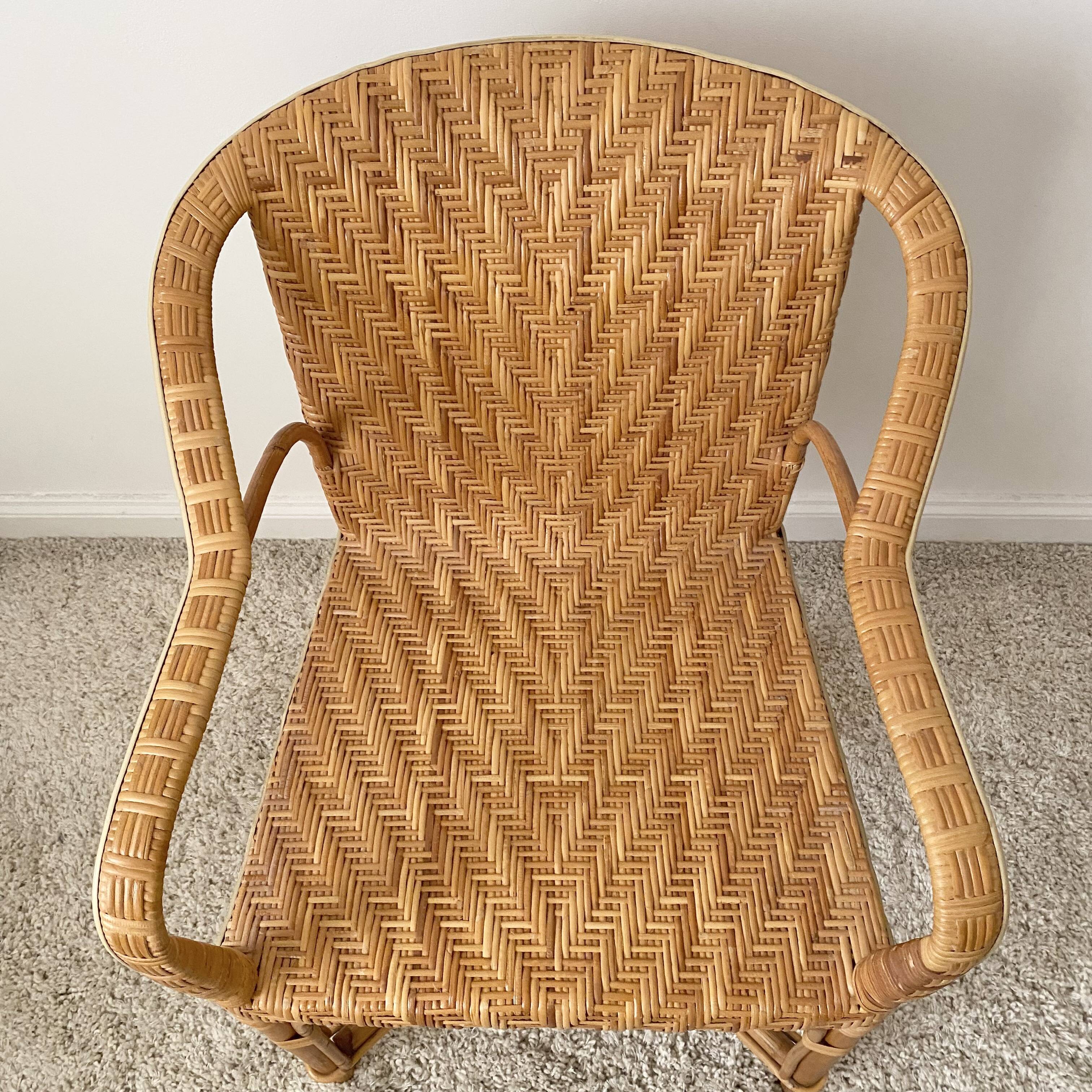 Vintage rattan armchair