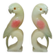 Alabaster Parrot Bookends, 1930s