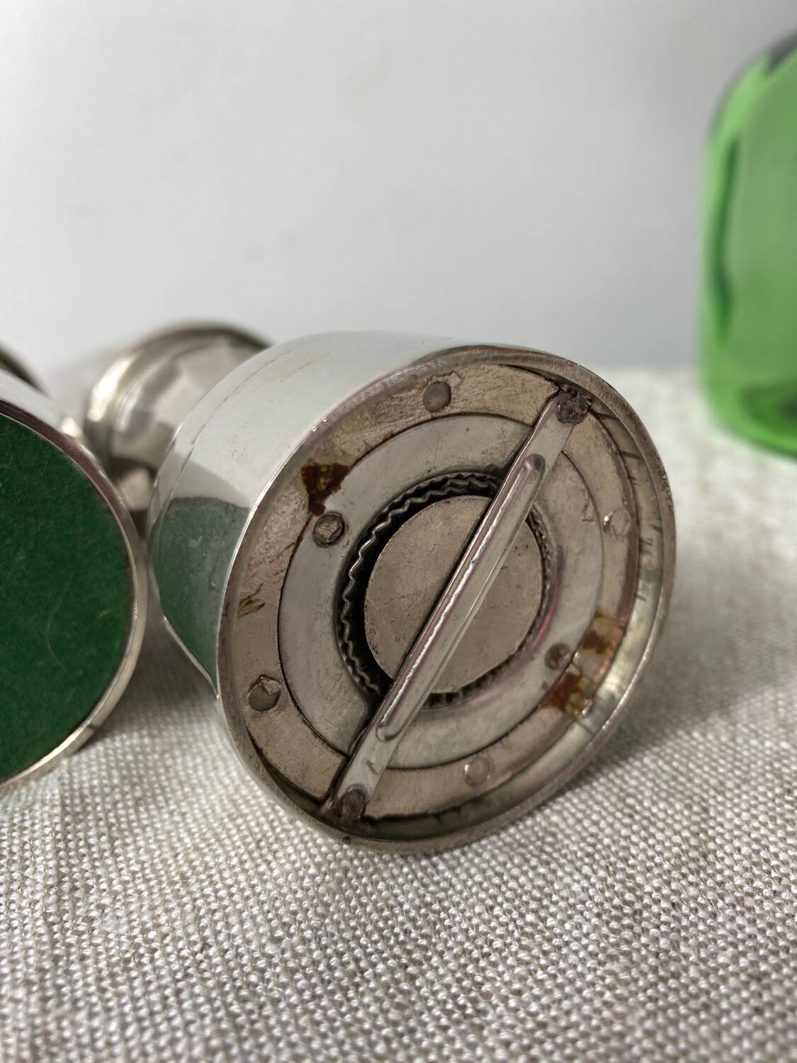 Silver-plated salt and pepper shakers