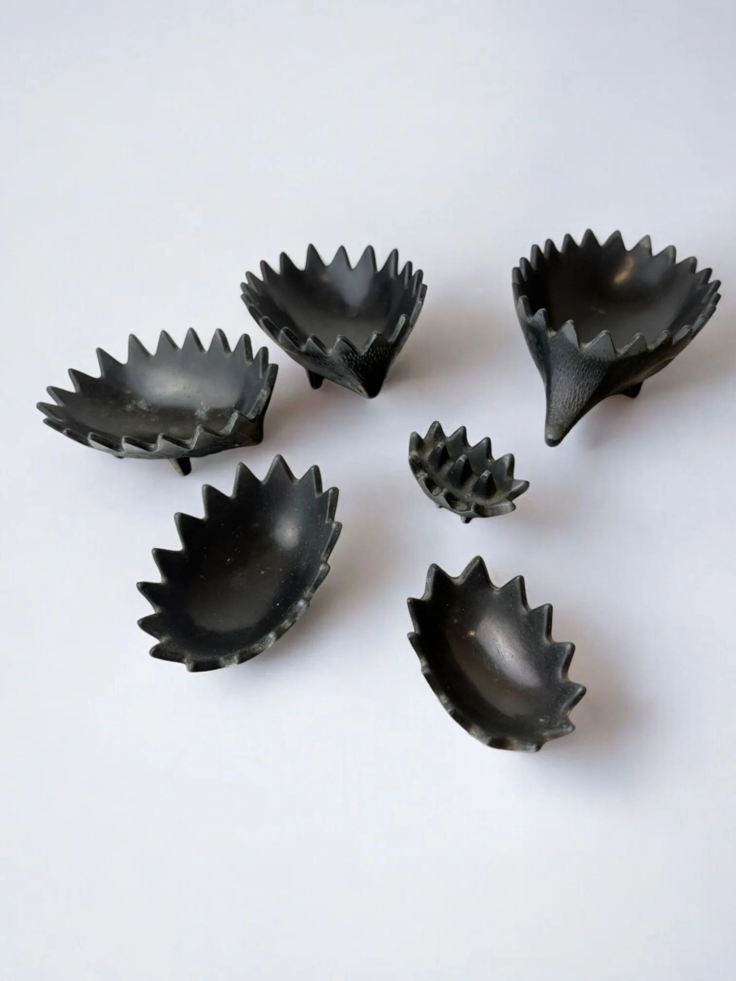 Stackable hedgehog ashtray set by Walter Bosse for Hertha Baller, Austria, midcentury