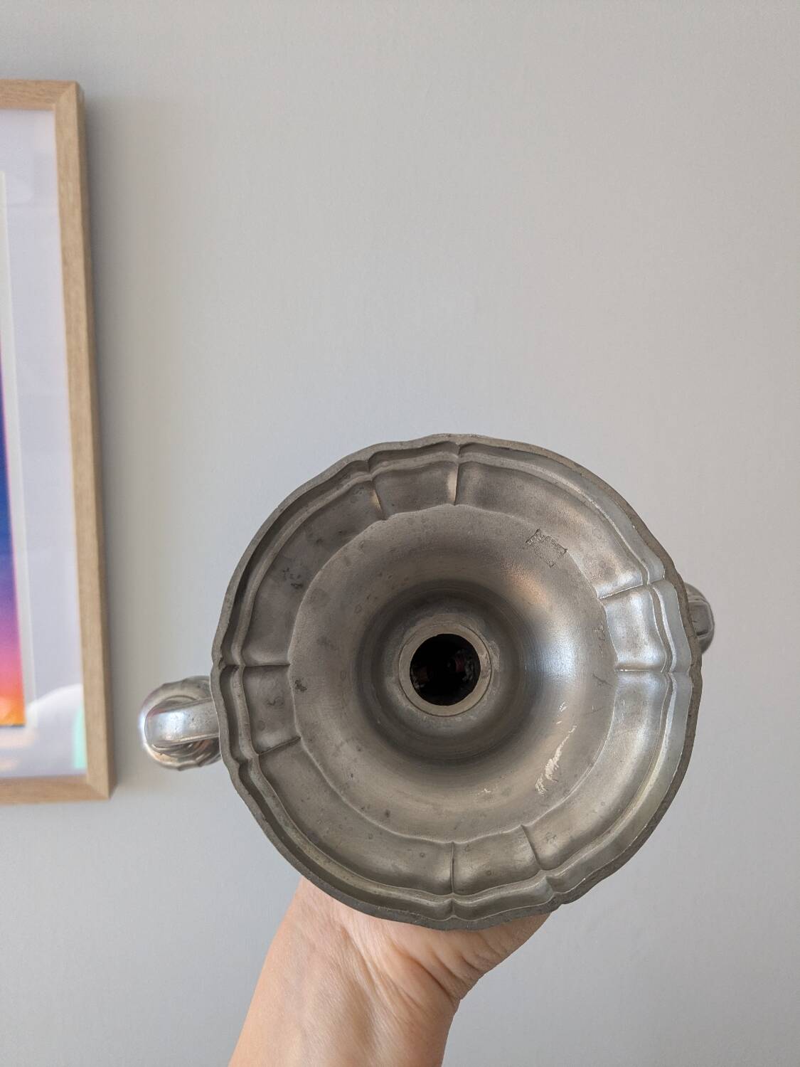 Vintage tin chandelier