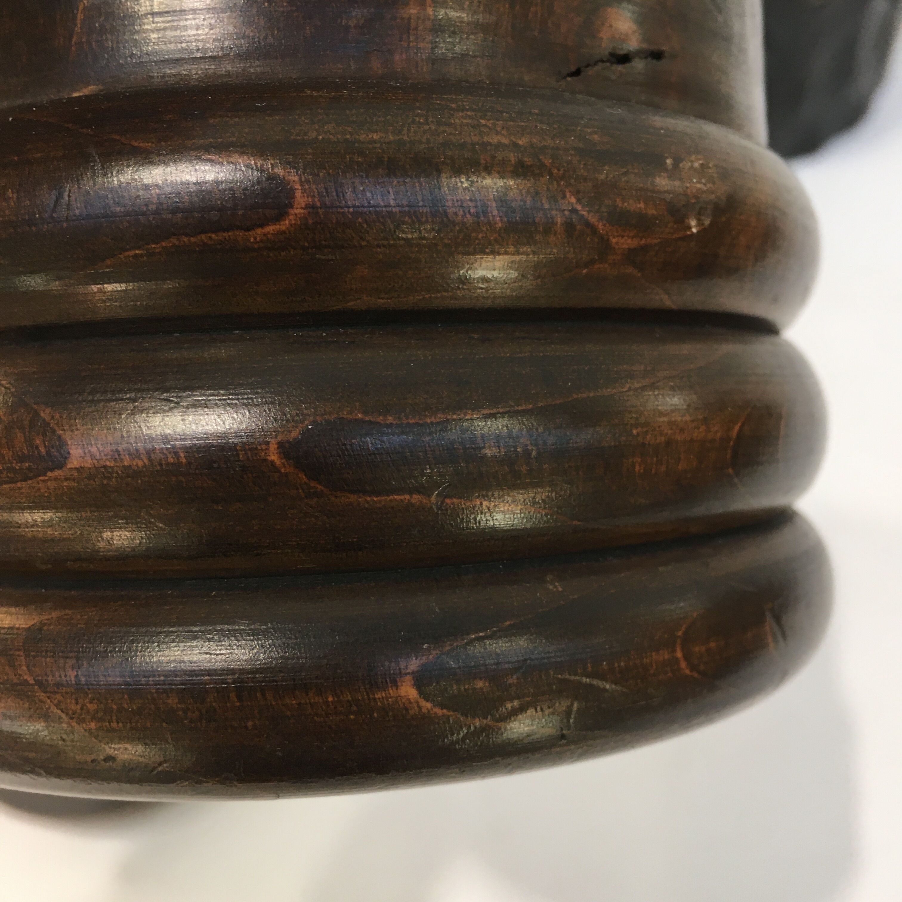 Two old wooden tobacco boxes