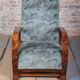 Czech Art Deco Walnut and Chrome Reclining Armchair, 1930s