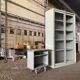 1960s Industrial Vitrine in Metal, Italian Mid-Century Furniture