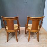 Pair of gondola chairs made of cherry tree