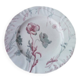 Compote dish, footed bowl Longwy pottery Poppy model