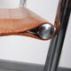 Fauteuil en cuir cognac