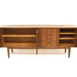 Scandinavian walnut sideboard, Möbelfabrik Linen, Horda, Sweden, 1960