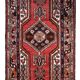 Tapis persan Hamadan vintage fait main 93 cm x 196 cm années 1970