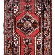 Handmade vintage Persian Hamadan rug 93cm x 196cm 1970s