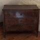 Commode ancienne 3 tiroirs style Empire/Restauration Poignées bronze cordée