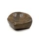 Luxury fossil brown marble ashtray bowl, France 1970s