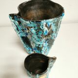 Pair of vintage Cyclops vases, Ice Cream Parlour enamels, 60s / 70s