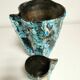 Pair of vintage Cyclops vases, Ice Cream Parlour enamels, 60s / 70s