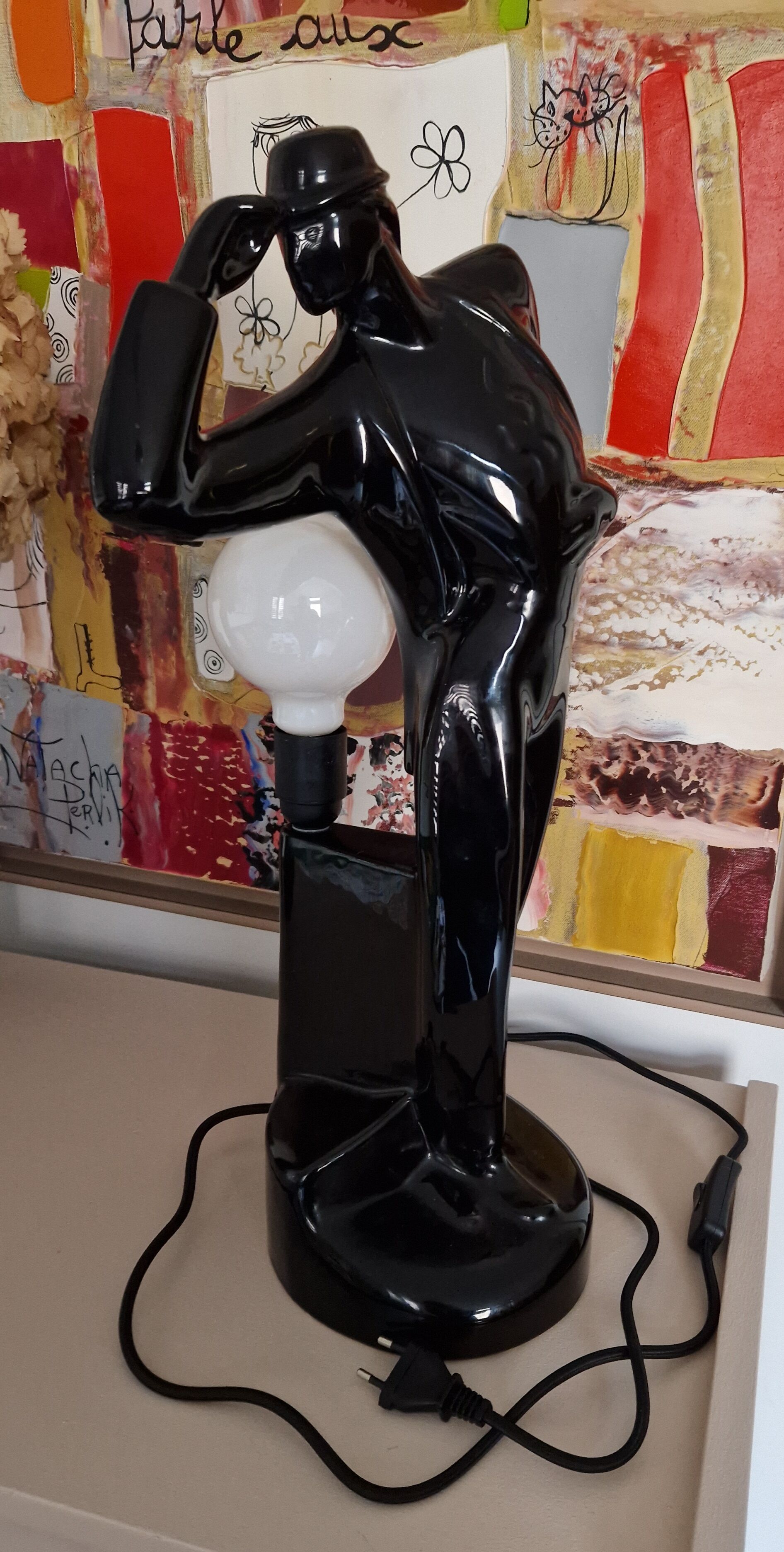 Ceramic lamp by VL Hollande 1970