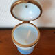 Bonbonnière and vase in opaline Charles X gilded metal