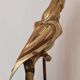 Decorative sculpture in solid brass representing a parrot, 1970s, Palm Beach/Hollywood Regency.