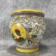 Pot/Cachepot. Italian Renaissance Majolica ceramic. Asiatic style