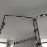 Square barber triptych mirror